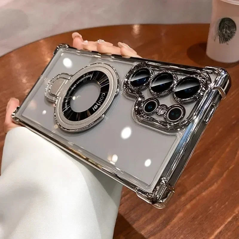 جراب هاتف مغناطيسي فاخر لهاتف سامسونج اس - جنتي