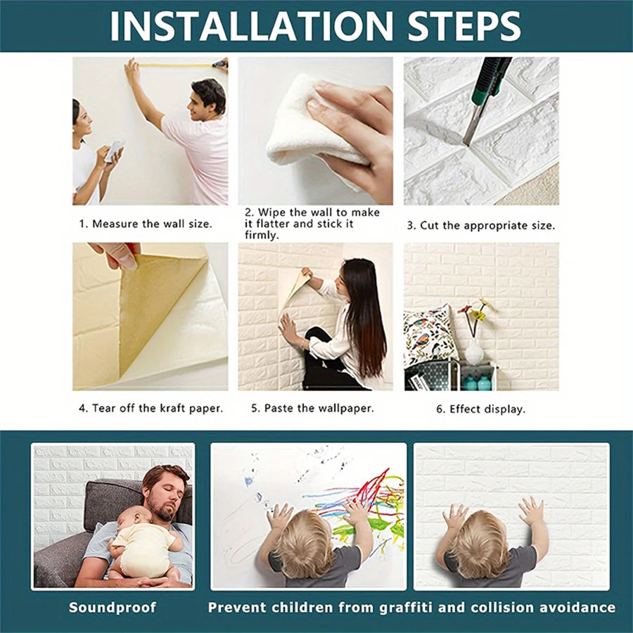 ورق حائط المقاوم للماء ديكور للمطبخ وغرفة النوم وذاتي اللصق