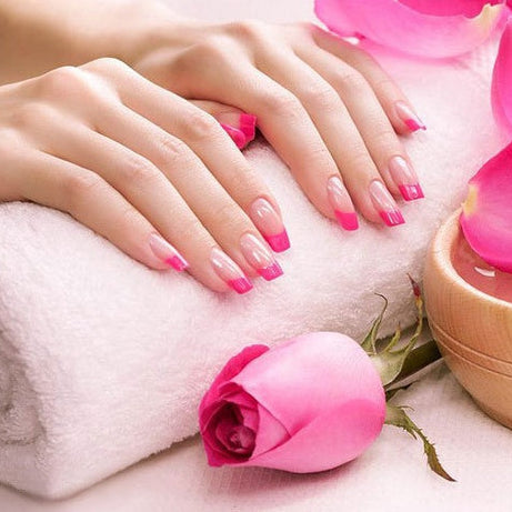 Nail art finished French long fake nail patch