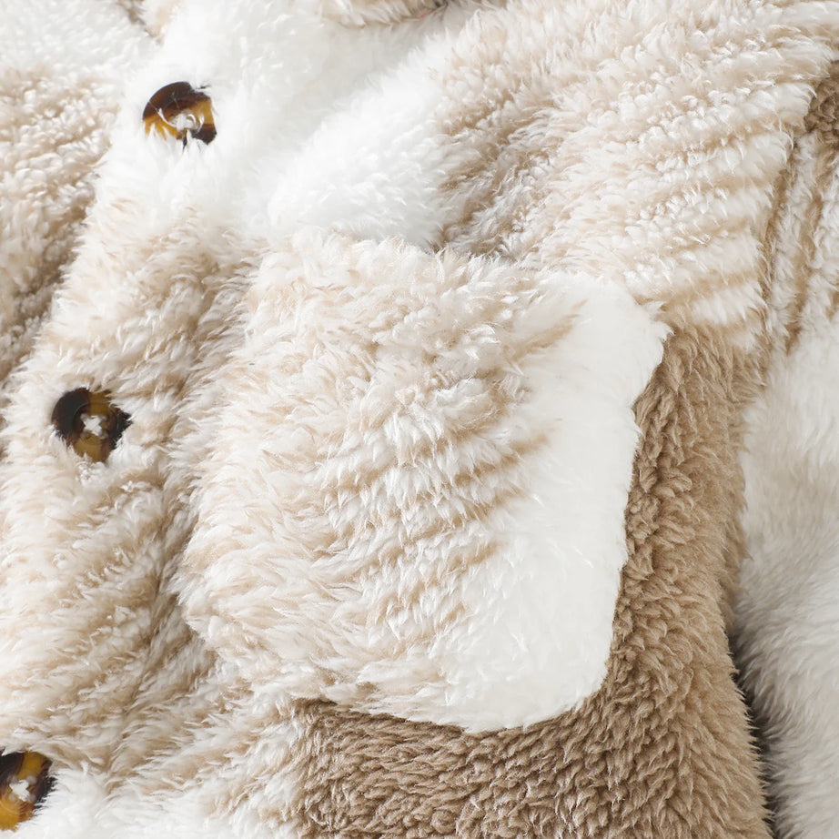 رومبير شتوي قطيفة منقوش للأطفال