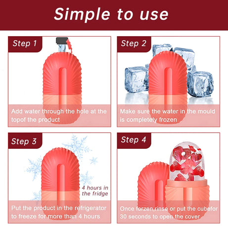 قالب مكعبات ثلج للوجه من السيليكون أداة تدليك البشرة والعناية بها