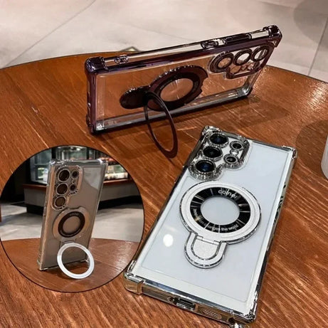 جراب هاتف مغناطيسي فاخر لهاتف سامسونج اس - جنتي