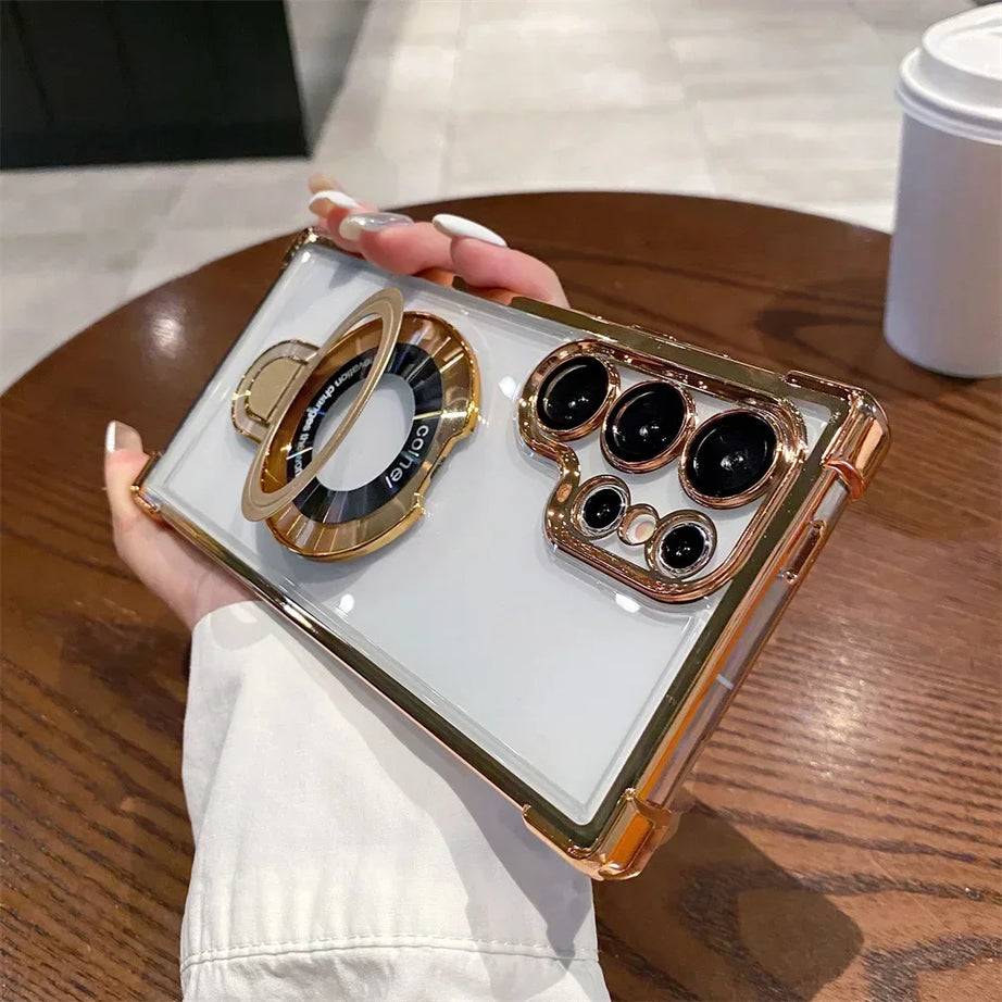 جراب هاتف مغناطيسي فاخر لهاتف سامسونج اس