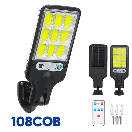 مصباح شمسي 500 متر مربع لأشعة الشمس الخارجية مع مستشعر حركة مقاوم للماء