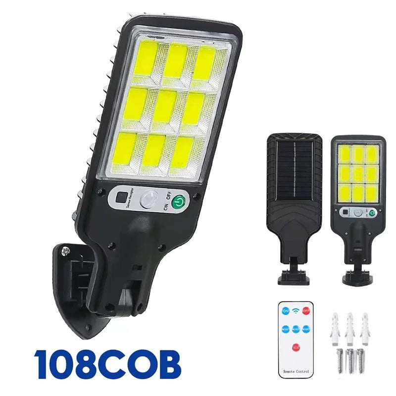 مصباح شمسي 500 متر مربع لأشعة الشمس الخارجية مع مستشعر حركة مقاوم للماء