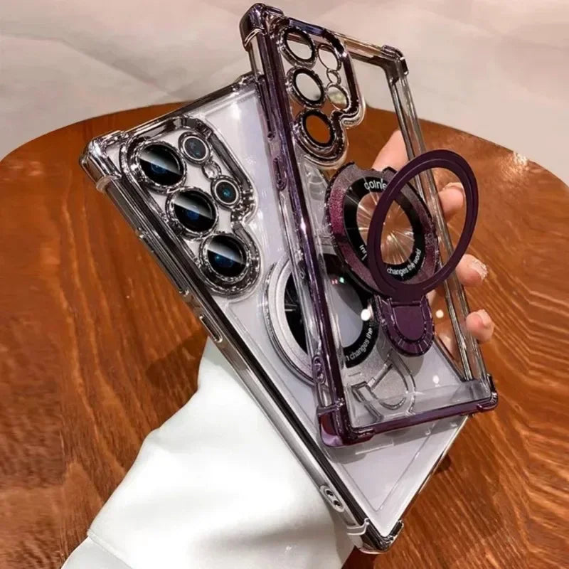 جراب هاتف مغناطيسي فاخر لهاتف سامسونج اس - جنتي