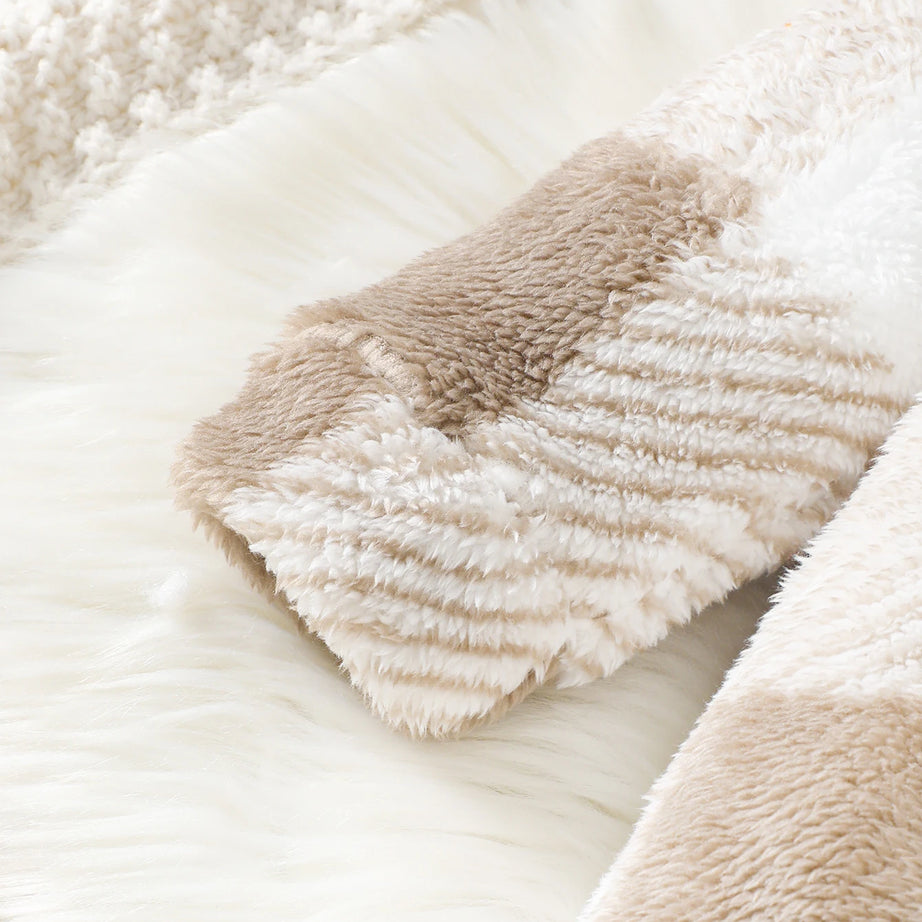 رومبير شتوي قطيفة منقوش للأطفال