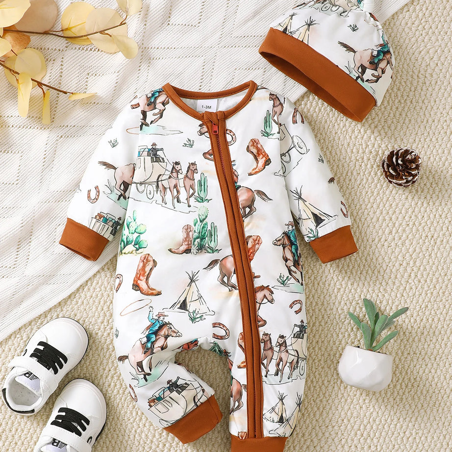 رومبير شتوي للأطفال بطبعة دب