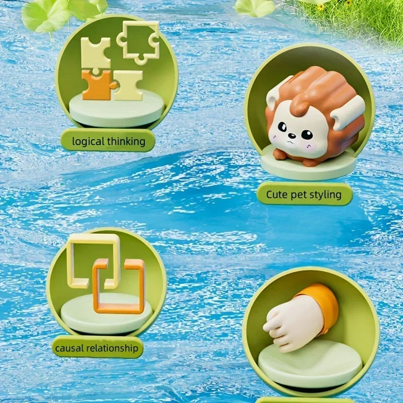 صندوق لعب تفاعلي لتعليم الحيوانات مونتيسوري للأطفال الصغار - جنتي