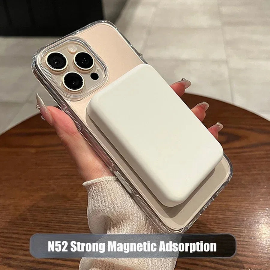 جراب ايفون فاخر مزود بزر للتحكم باللمس للكاميرا مع غطاء شفاف للشحن اللاسلكي