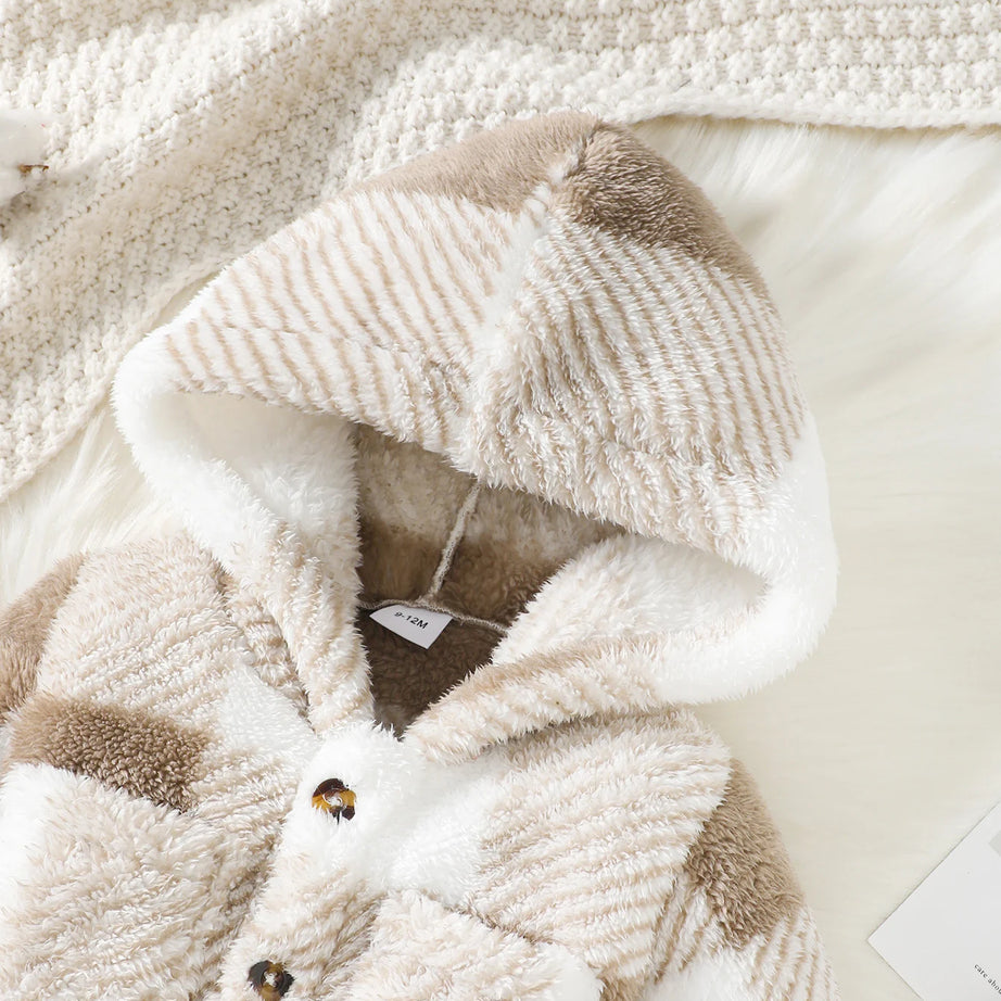 رومبير شتوي قطيفة منقوش للأطفال - جنتي